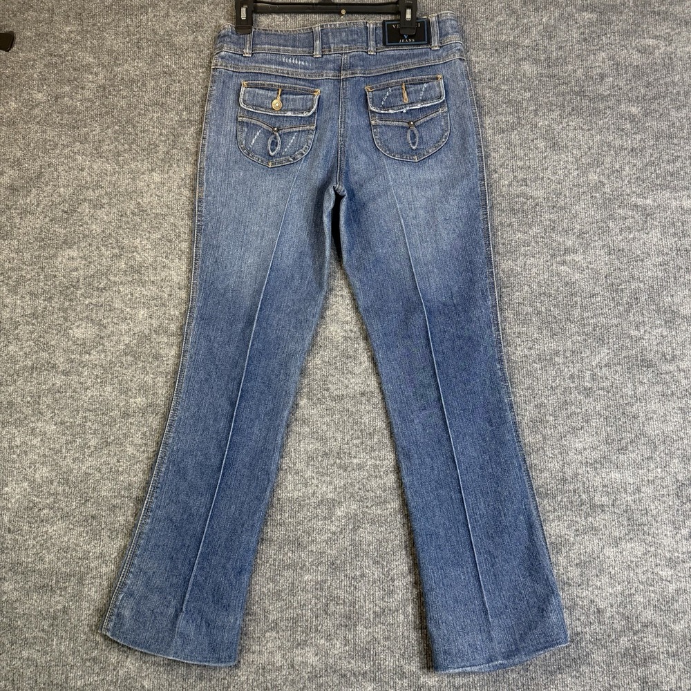 Vezucci Jeans Womens 8 Blue Bootcut Medium Wash Stretch Flap Pocket Denim(32x30) - Picture 2 of 16